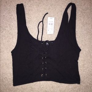 Kendall & Kylie laceup croptop